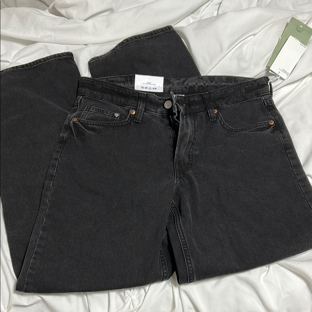 H&M Women's Black Straight Leg Jeans